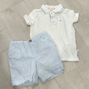 Tommy Bahama White and Light Blue Kids Matching Set